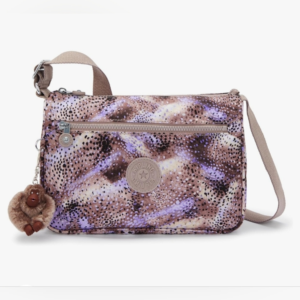 Kipling Bag Crossbody Shoulder Multicolor Medium Gleeful Dots NEW